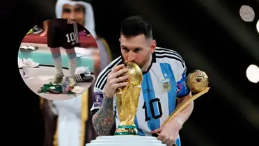 (VIDEO) Messi no solo pisó la playera: El particular festejo de Messi tras vencer a México en Qatar
