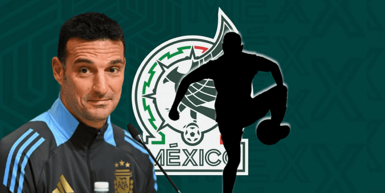 Lionel Scaloni junto a futbolista incógnito / FOTO GETTY IMAGES