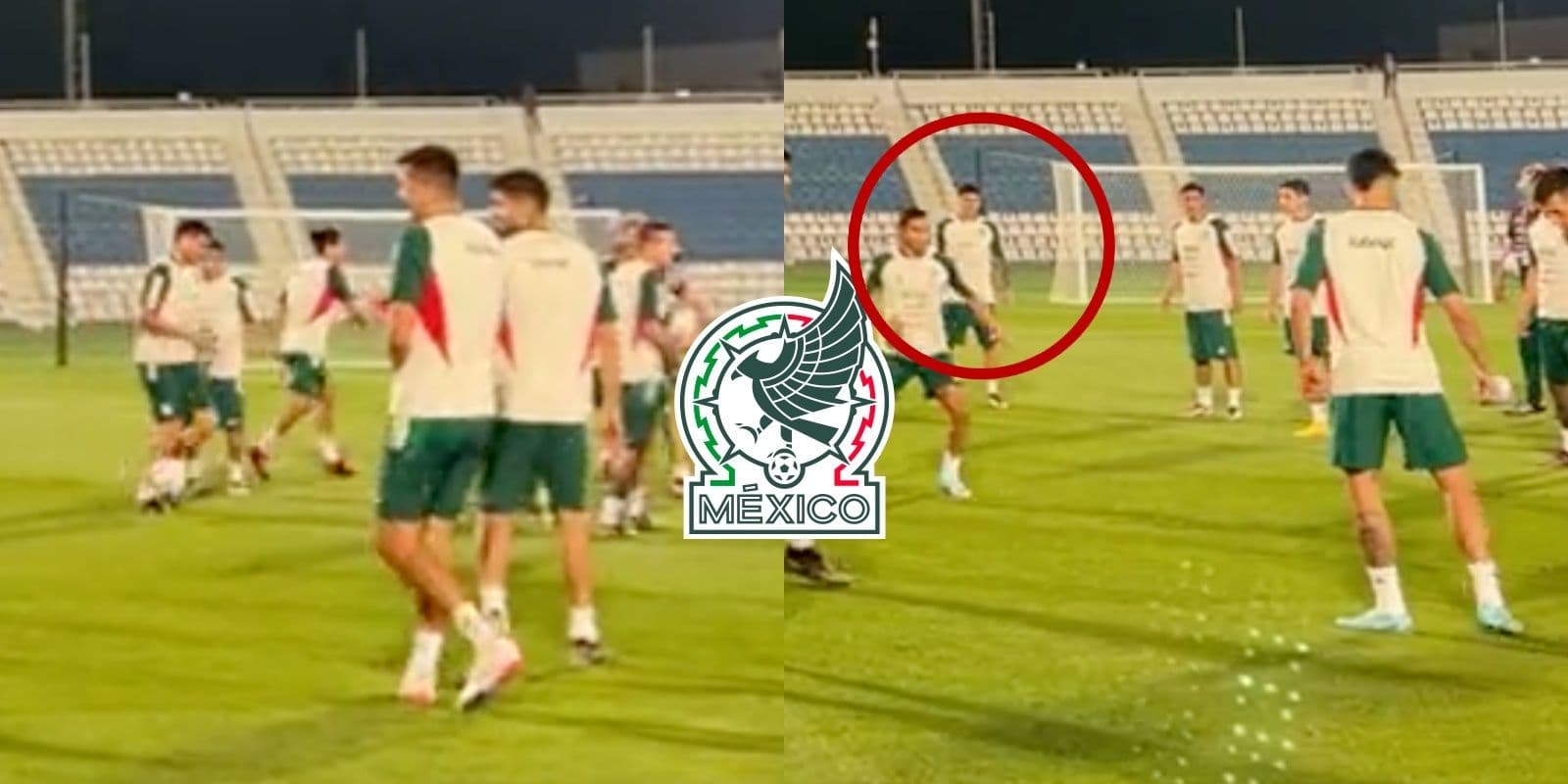 Llegó a Qatar de manera inesperada a los entrenamientos del Tri, todo a horas del partido frente Argentina.