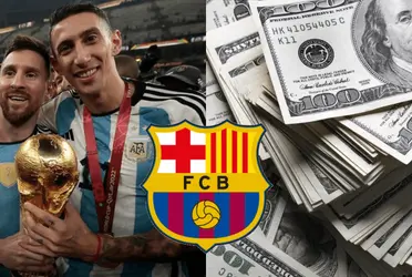 Lo que ganaría Ángel Dí Maria en caso de llegar al Barcelona junto a Lionel Messi 