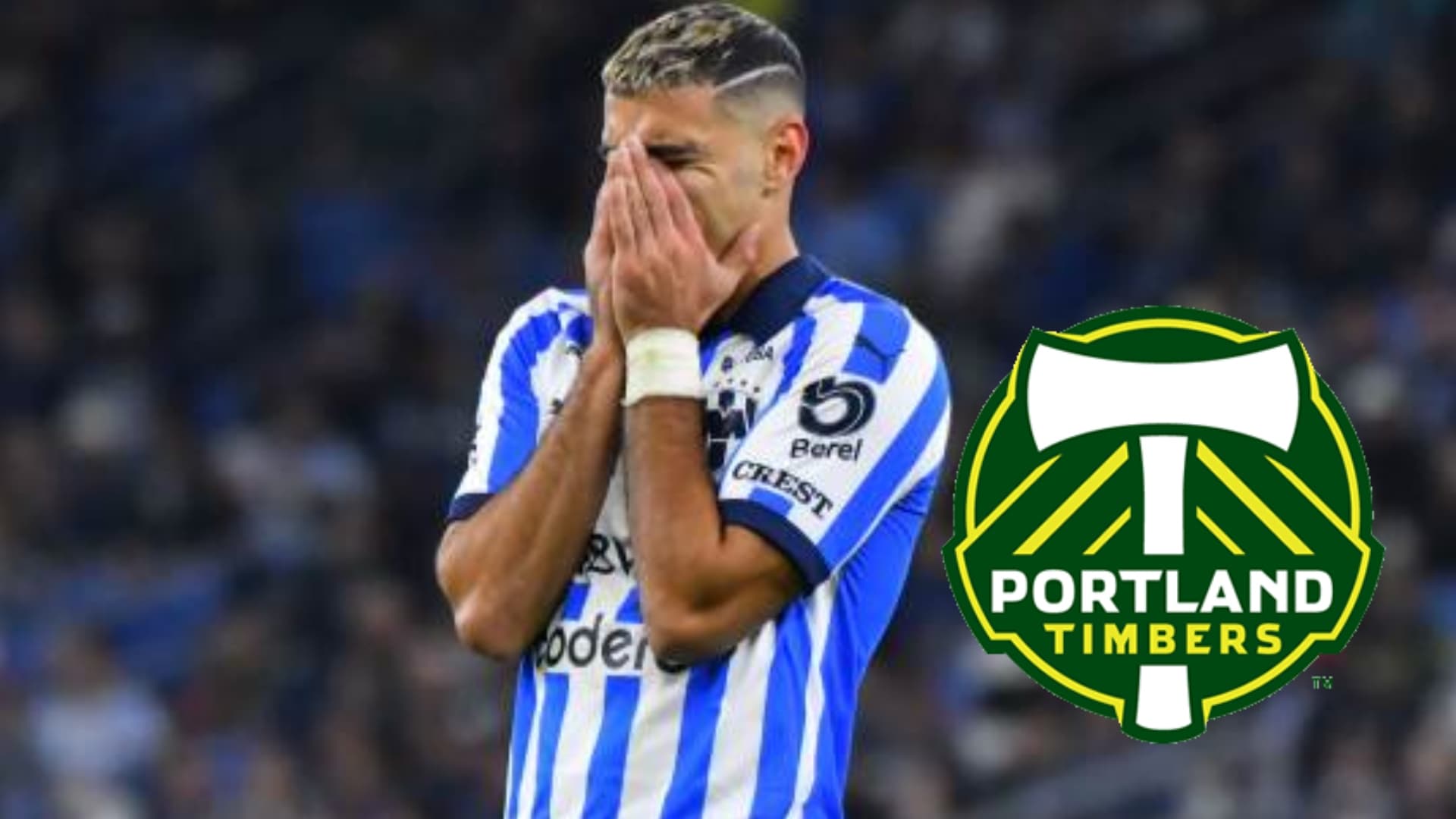 Lo que hizo Berterame tras salir de cambio en el Rayados vs Pumas