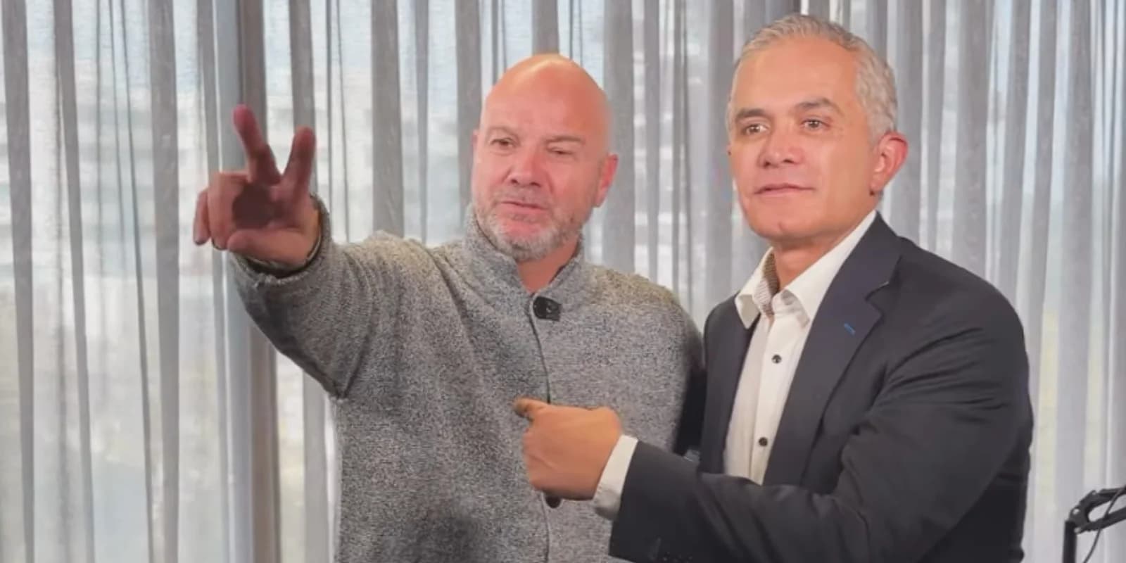 Luis García en su reunión con Miguel Ángel Mancera