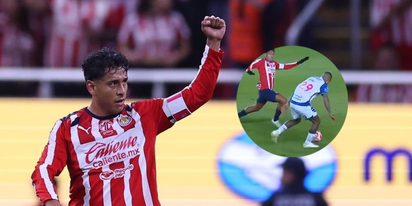 Luis Romo y su expulsión ante Pachuca / FOTO X