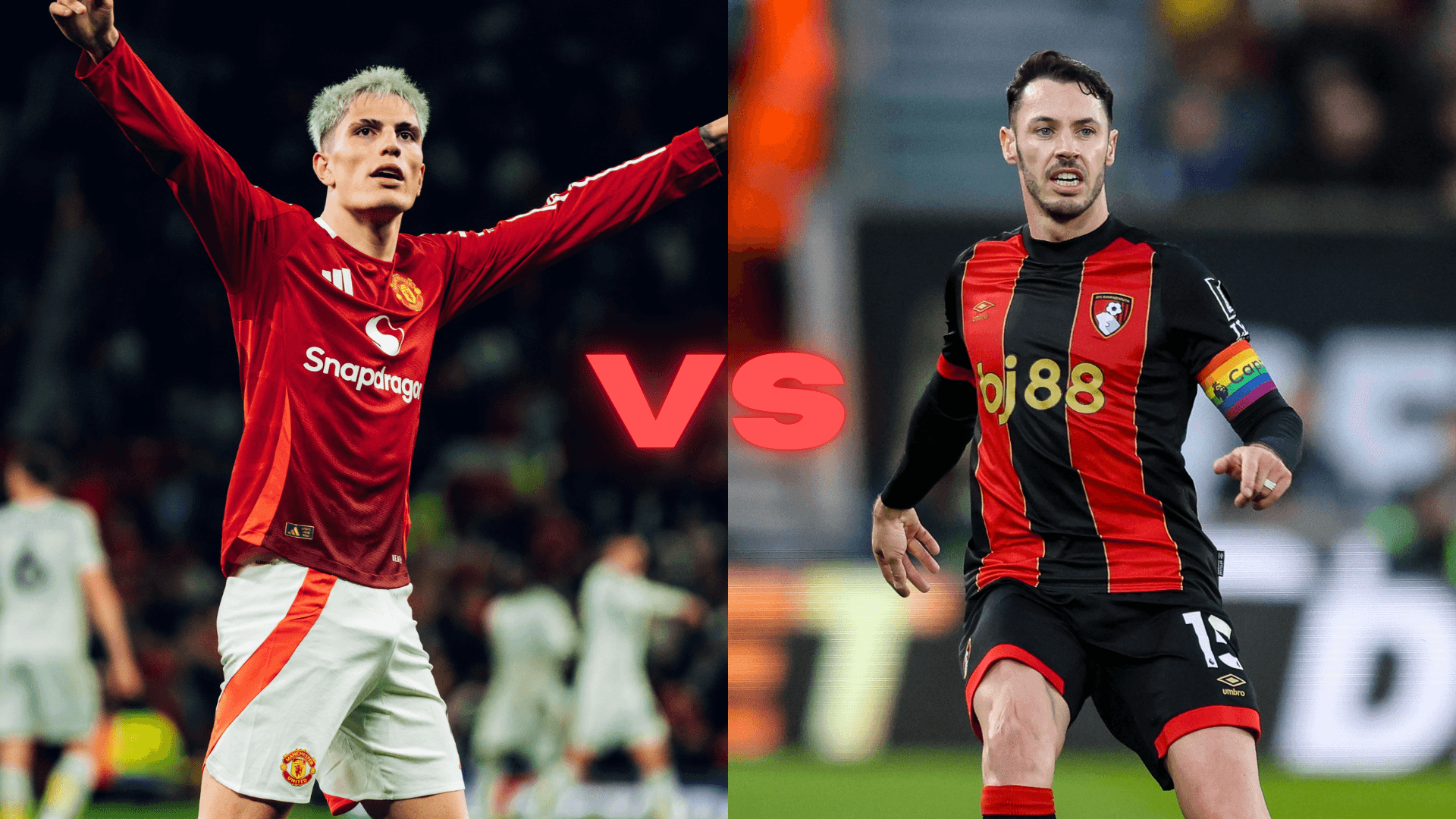 Manchester United vs Bournemouth | Foto: @ManUtd_ID y @afcbournemouth