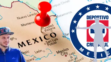 Mapa de México con pin. Tomado de: Canva.