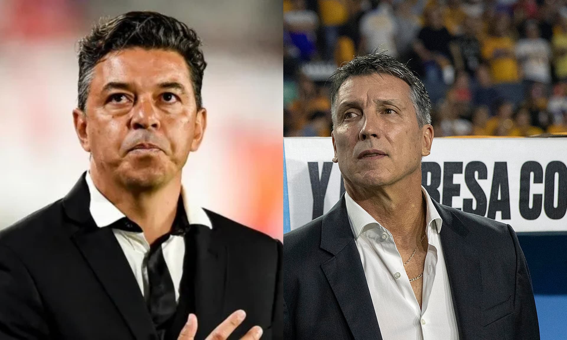 Marcelo Gallardo a la izquierda y Robert Dante Siboldi a la derecha / Imago 7 y Olé