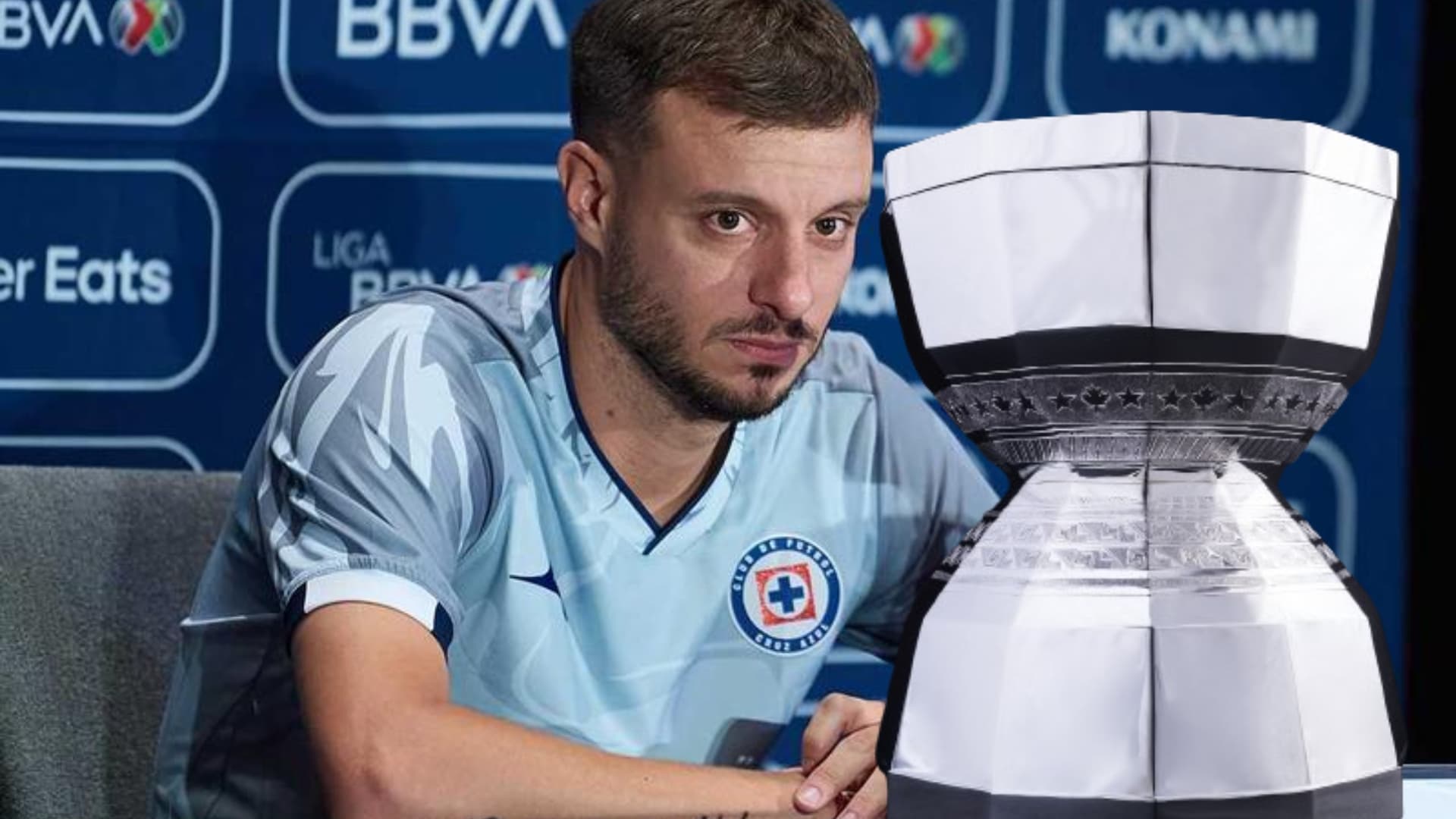 Martín Anselmi en rueda de prensa / Foto: Mexsport