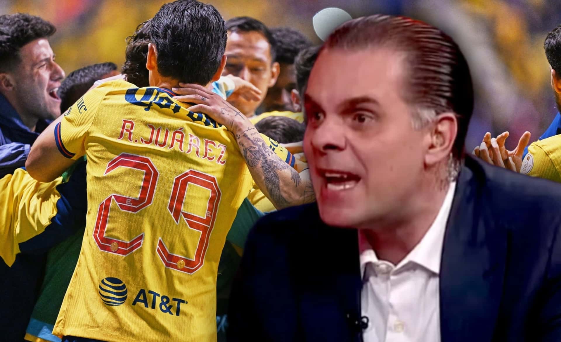 Martinoli enojado, al fondo América festeja (Fuente: Mexsports)