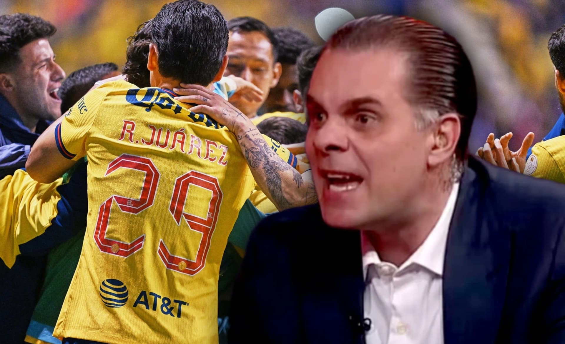 Martinoli enojado, al fondo América festeja (Fuente: Mexsports)