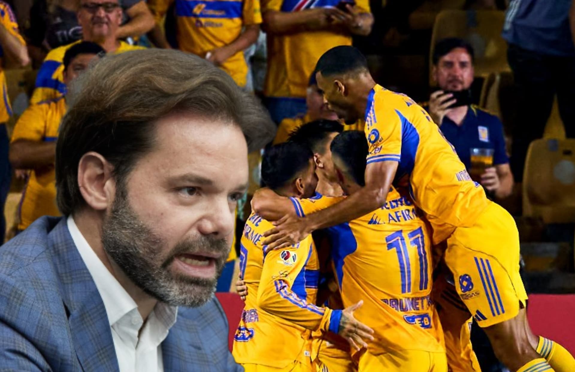 Mauricio Doehner y jugadores/ Foto Tigres.