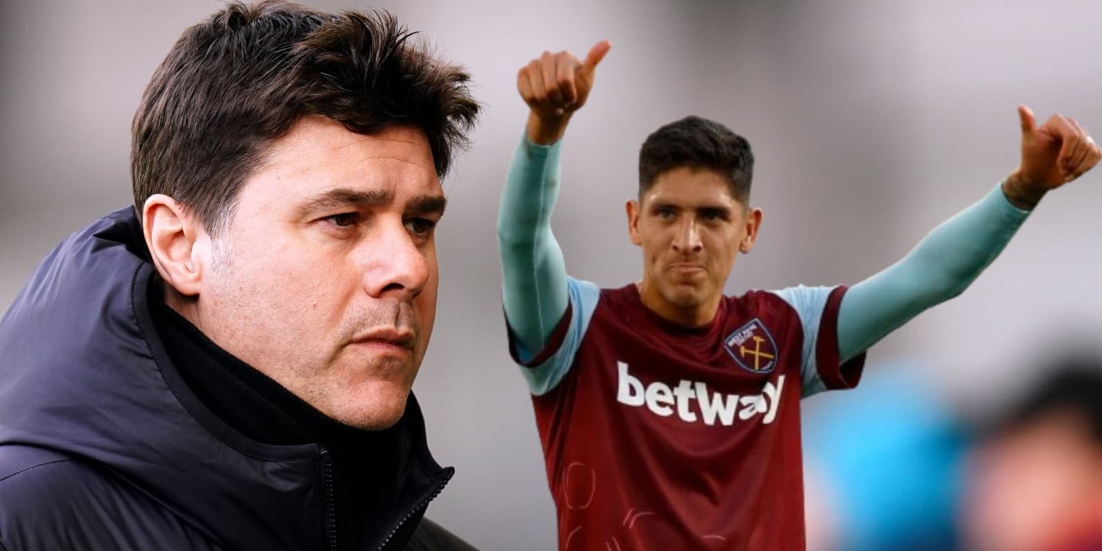Mauricio Pochettino junto a Edson Álvarez / FOTO PA Wire