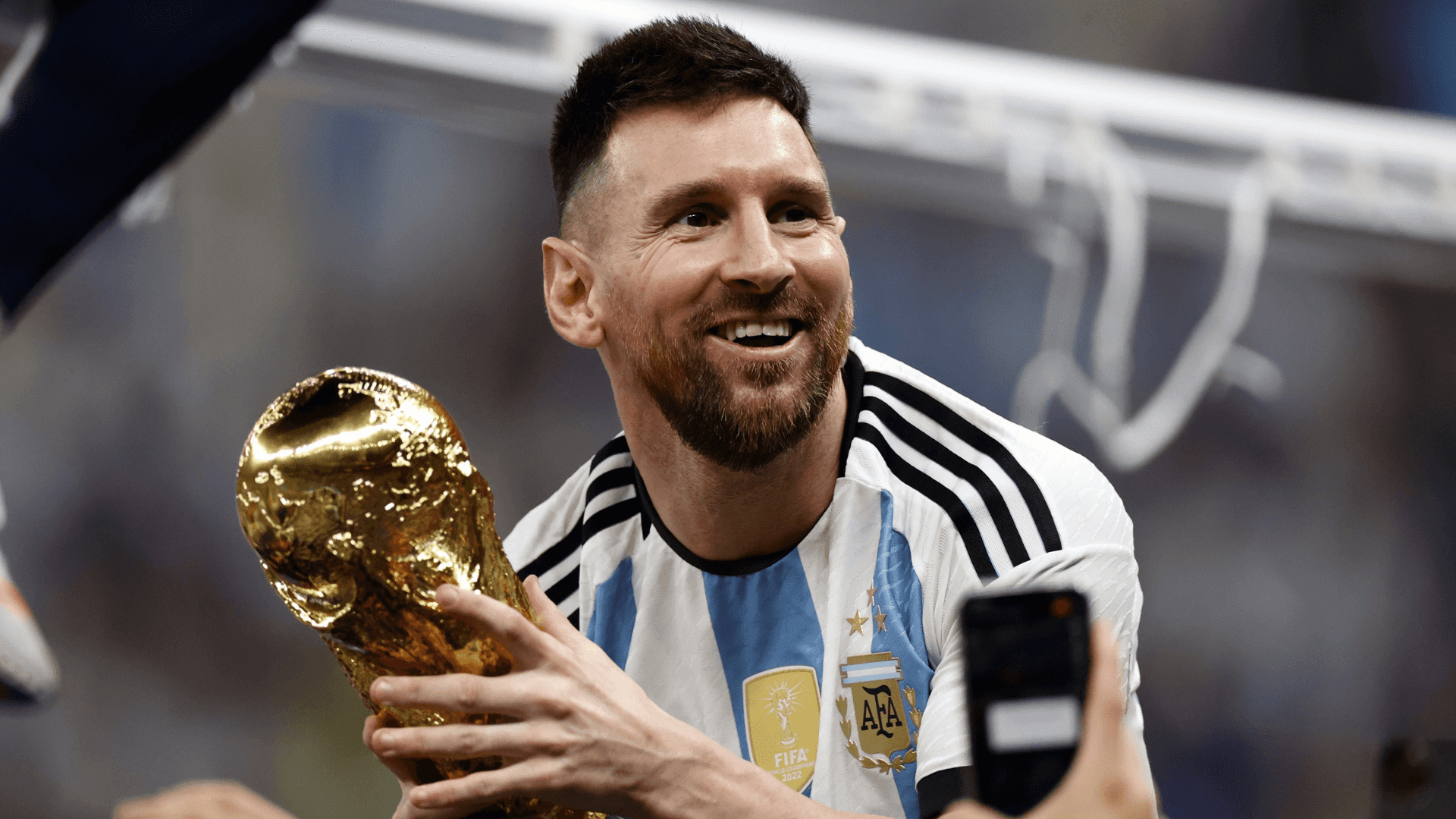 Messi con la copa del mundo. | Foto: Mex Sport