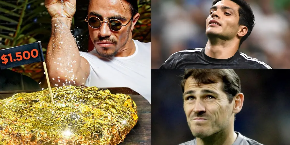 Mientras el delantero mexicano come carne bañada en oro, la humildad de Iker Casillas es sorprendente