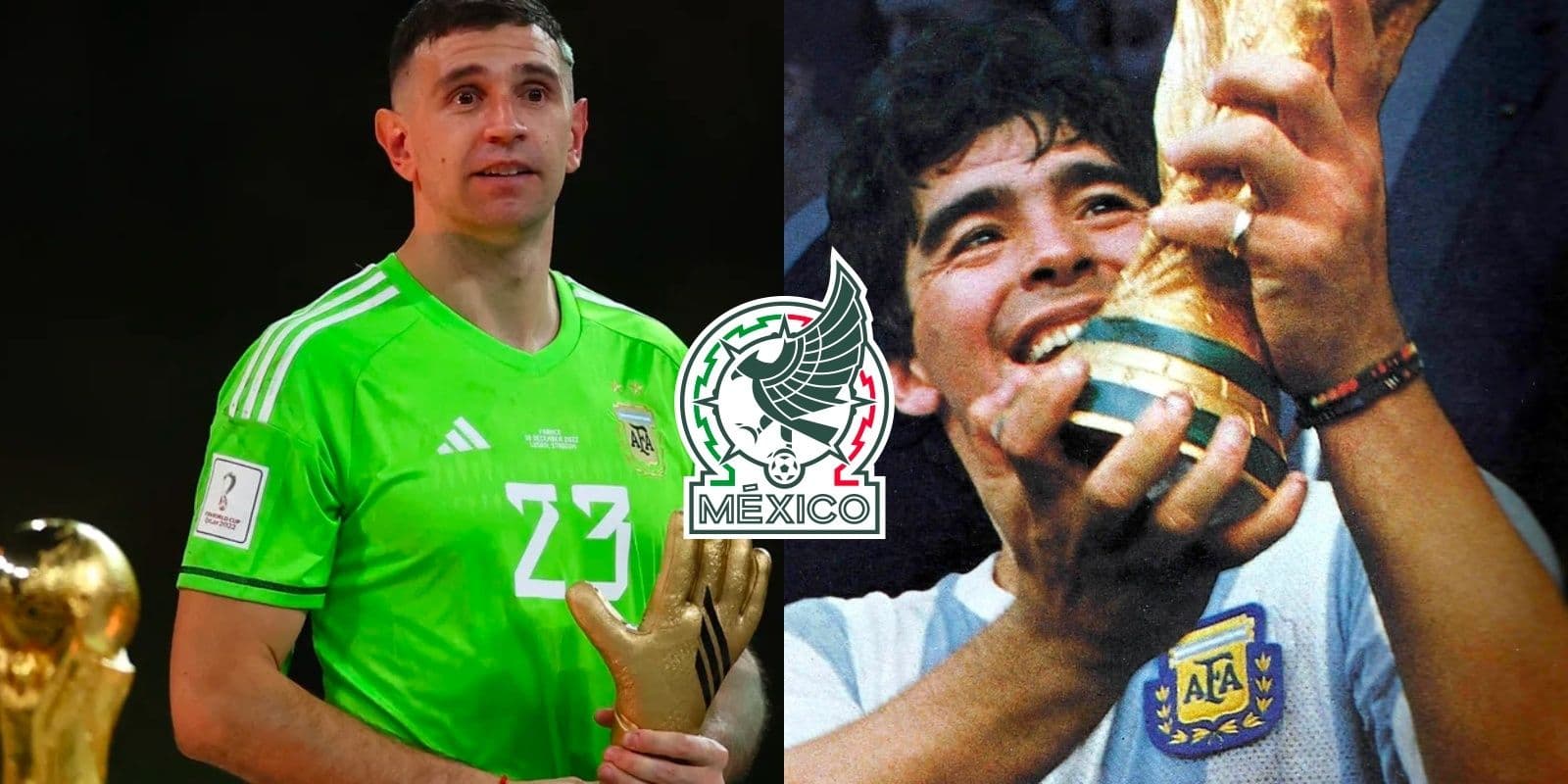 Mientras el Dibu Martínez rechazó el sombrero de México, lo que hizo Maradona