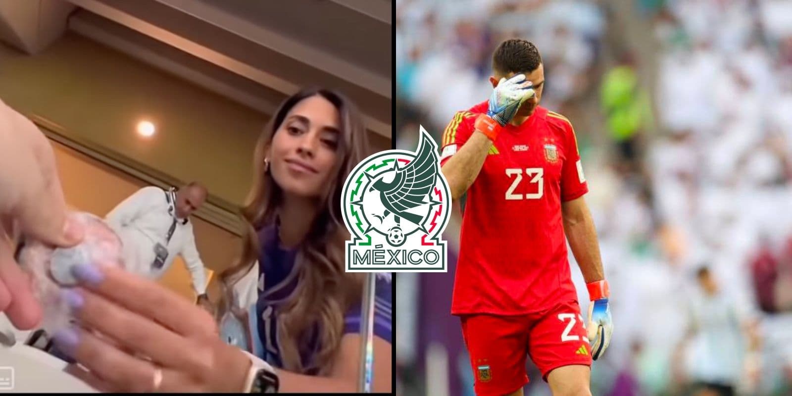 Mientras Emiliano Martínez se burló del Tri, conoce la lección que le da Antonela Rocuzzo