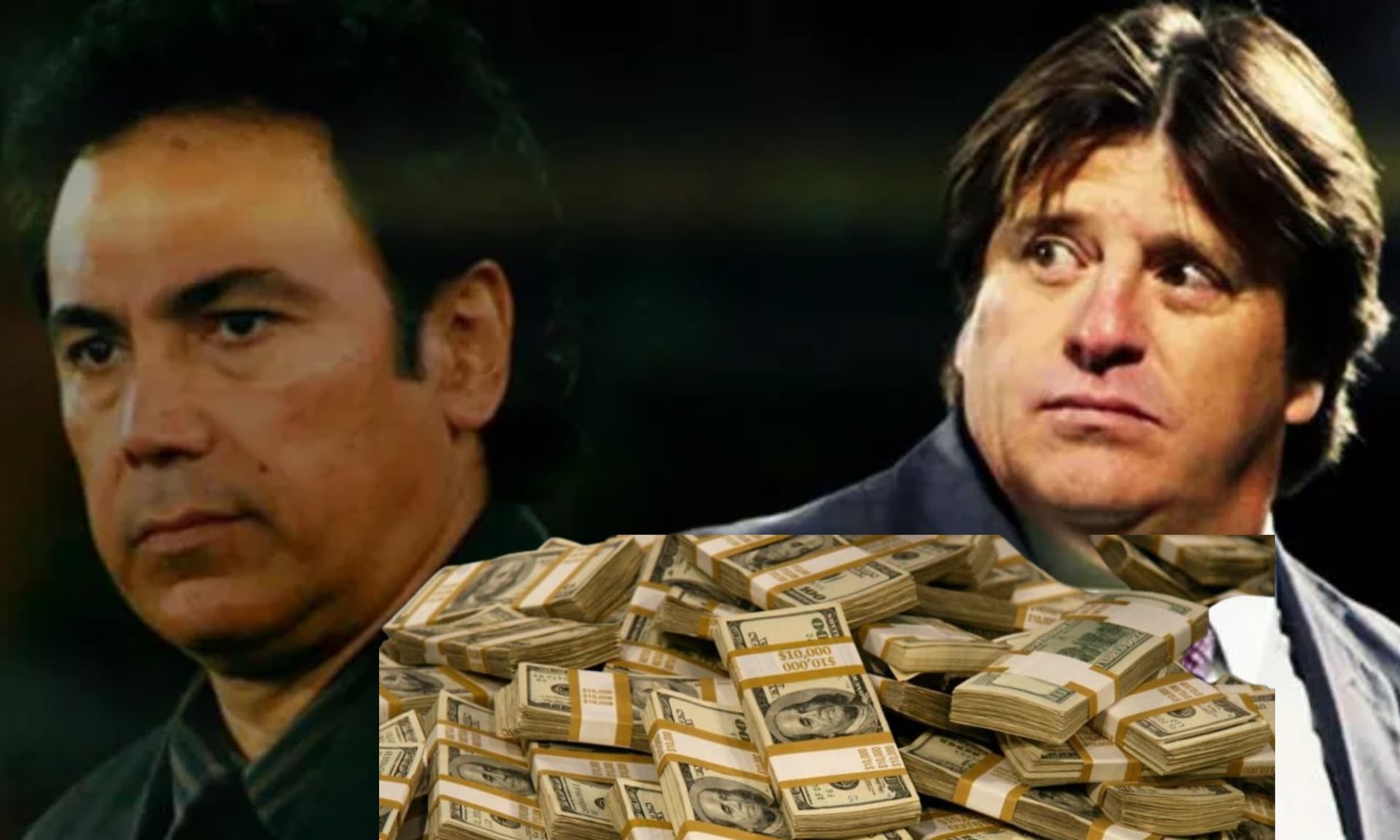 Miguel Herrera y Hugo Sánchez observando un partido / Invictos