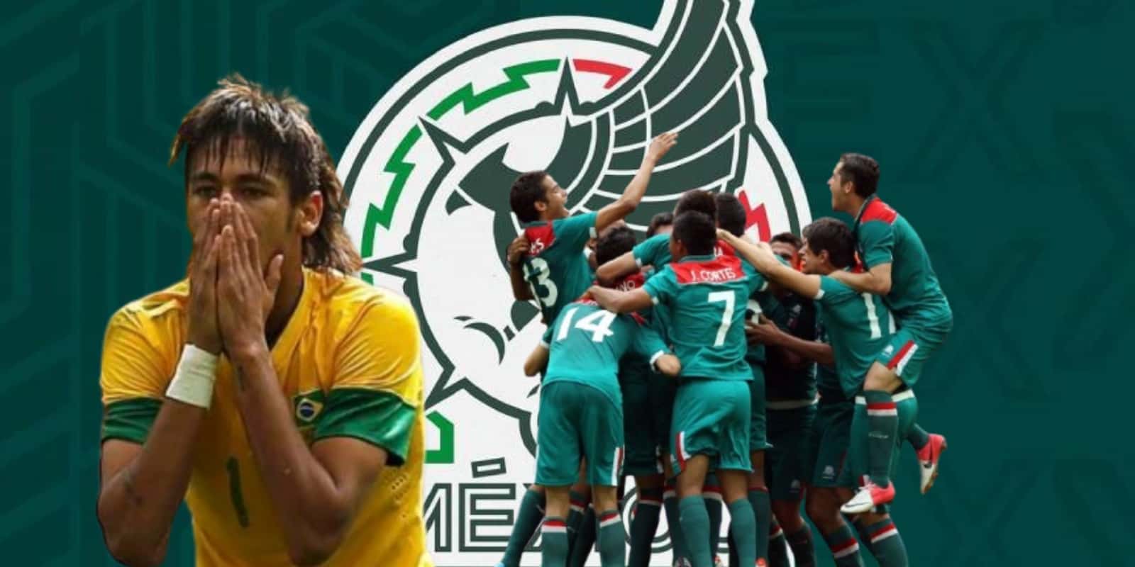 Neymar Jr junto a futbolistas del Tri / FOTO INFOBAE