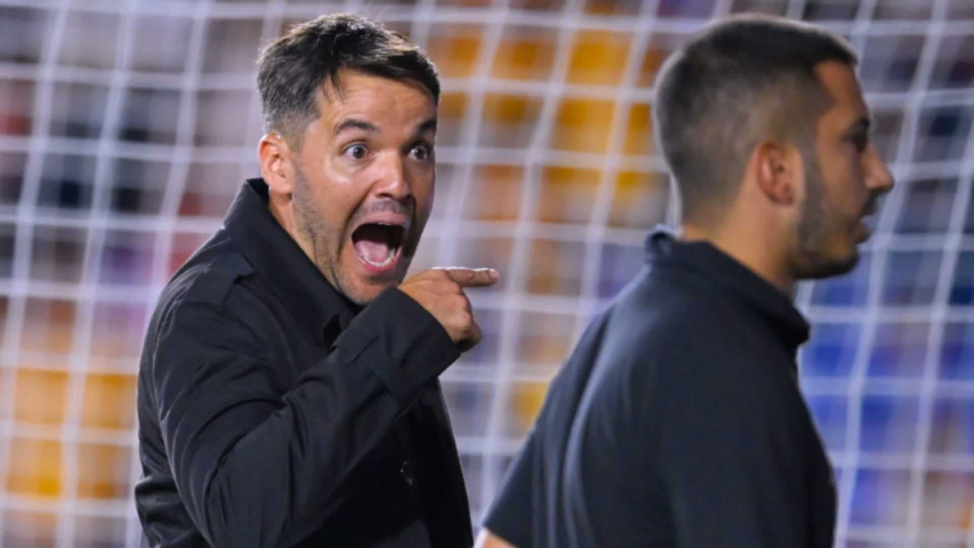 Nicolás Larcamón tras la eliminación de Necaxa (Foto: MEXSPORT)