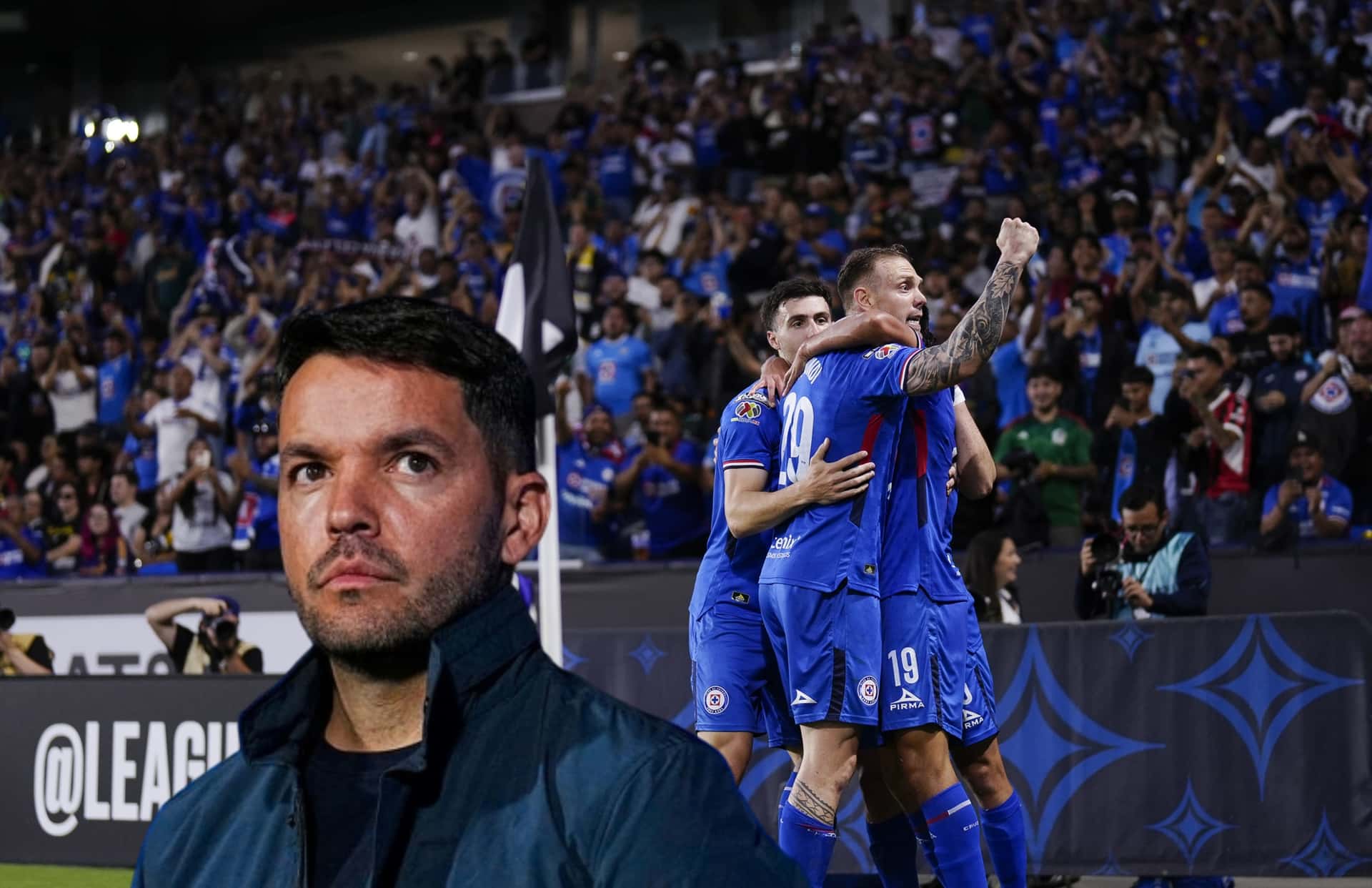 Nicolás Larcamón y jugadores celebrando/ Foto La Afición.