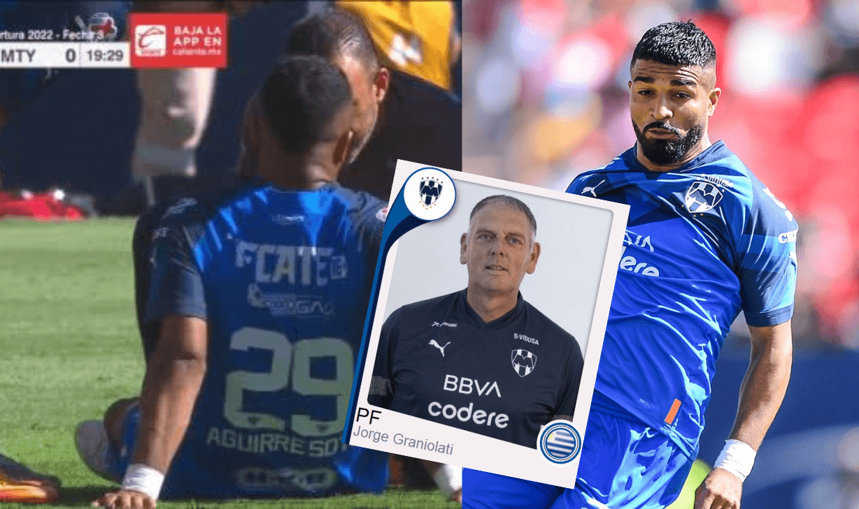 Otro lesionado más en Rayados. Ahora Aguirre se lesiona de la rodilla y esto fue lo que dijo