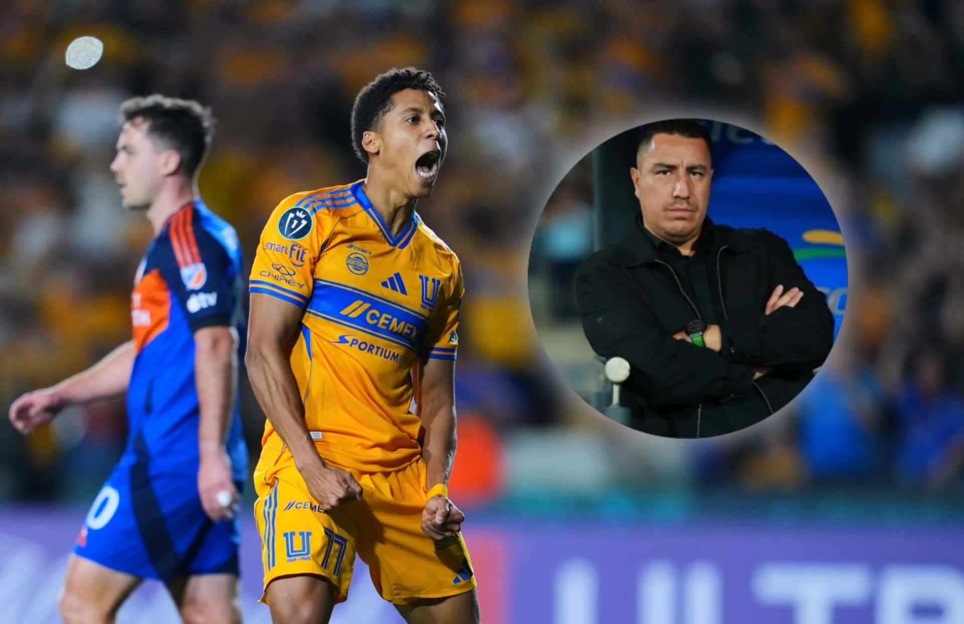 Ozziel Herrera marcó dos tantos en la cancha del 'Volcán' este jueves 19 de marzo.