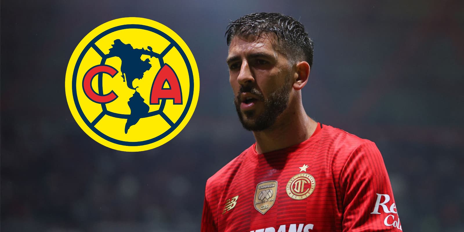 Paulinho junto al escudo del América / FOTO FUTBOL TOTAL
