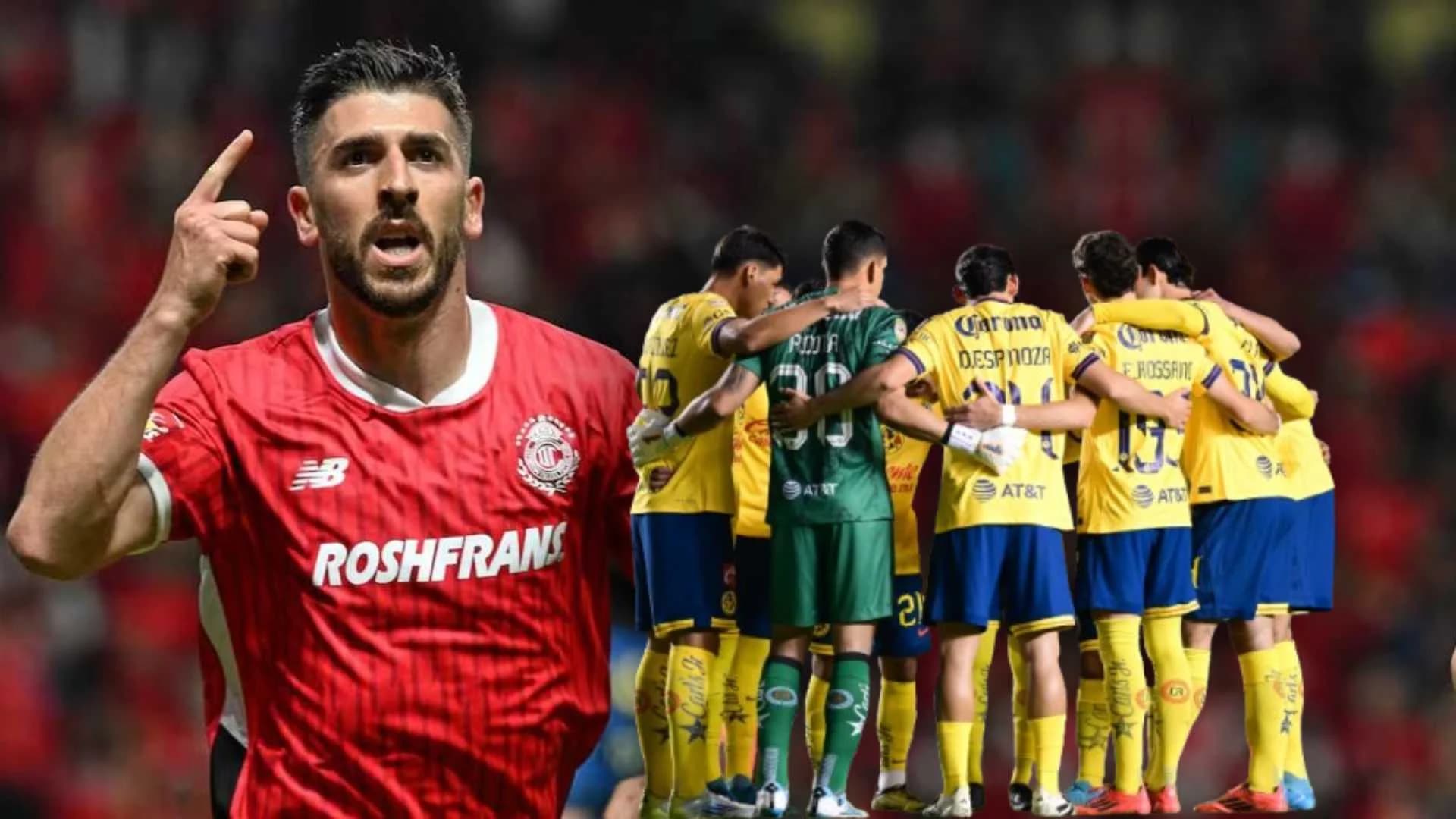 Paulinho y jugadores del Club América