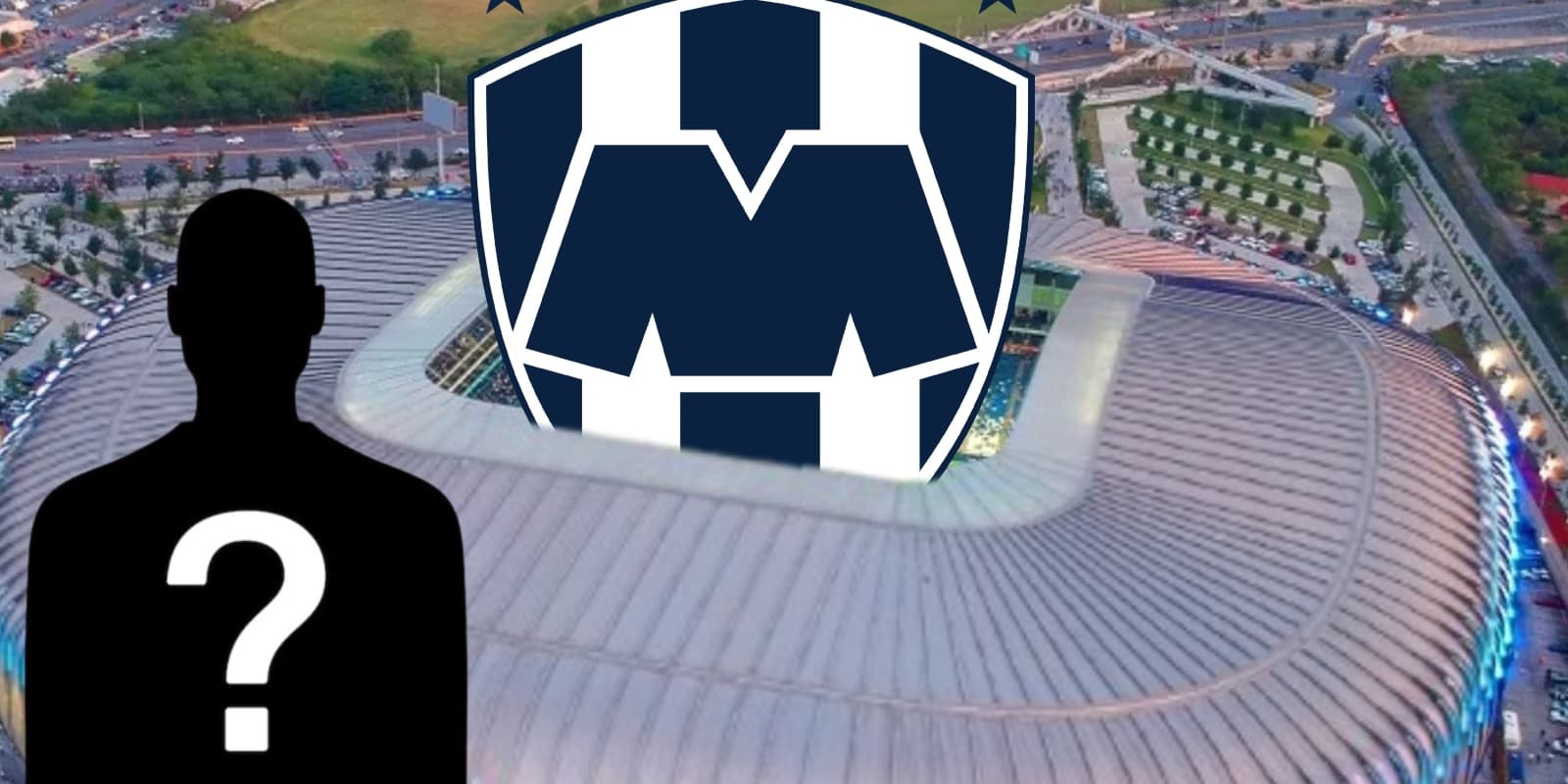 personaje incógnito junto al Estadio BBVA / FOTO Facebook