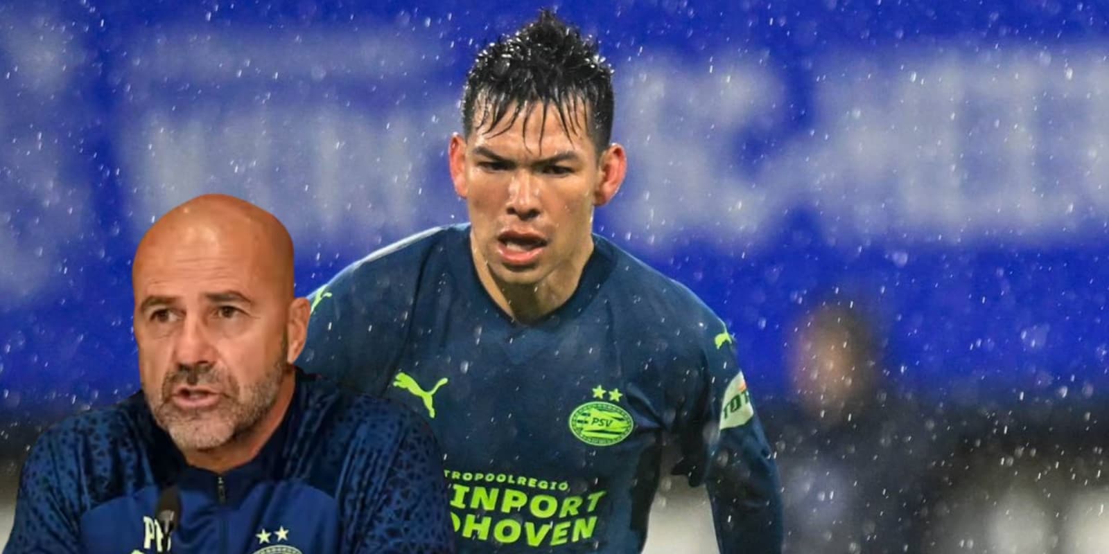 Peter Bosz junto a Hirving Lozano / FOTO X