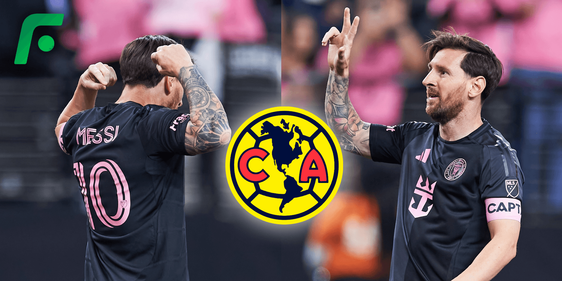Polémico festejo de Lionel Messi ante el América (Fuente: MEXSPORT)