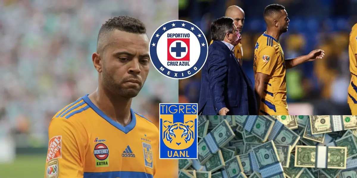 Rafael de Souza no está contento en Tigres y podría recibir ofertas de Cruz Azul.