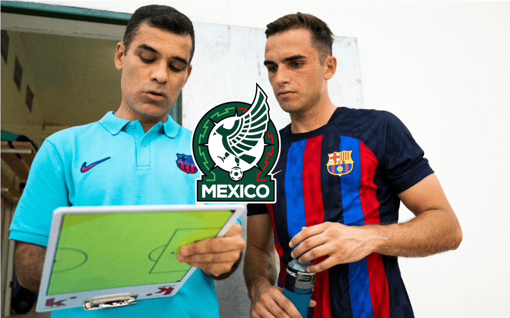 Rafael Márquez da instrucciones a jugador (Fuente: Barcelona)