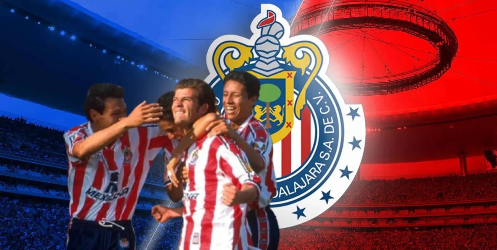 Ramón Ramírez y sus compañeros festejando el gol de Chivas / FOTO FACEBOOK