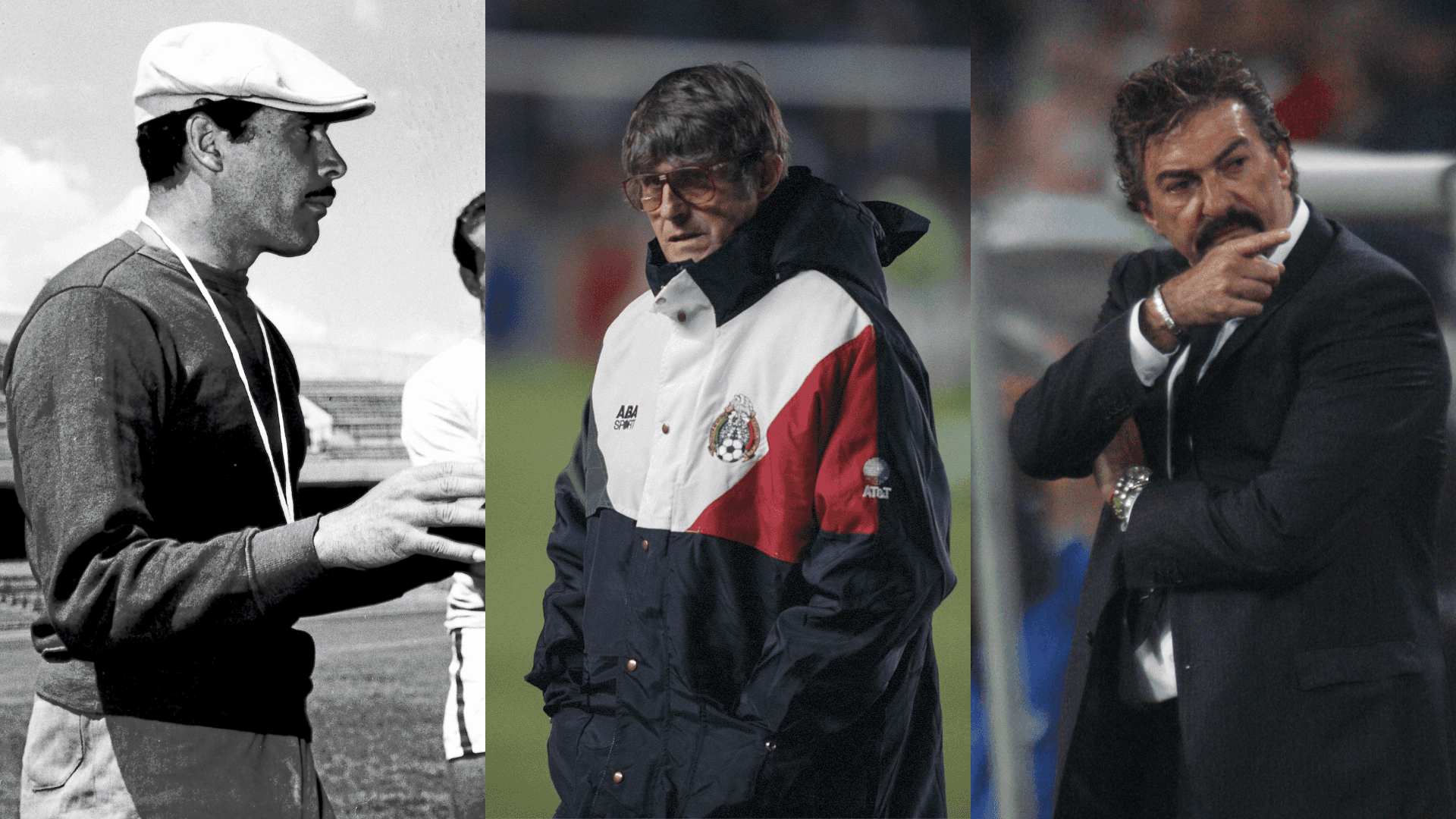 Raúl Cárdenas, Bora Milutinovic y La Volpe. | Foto: Mex Sport