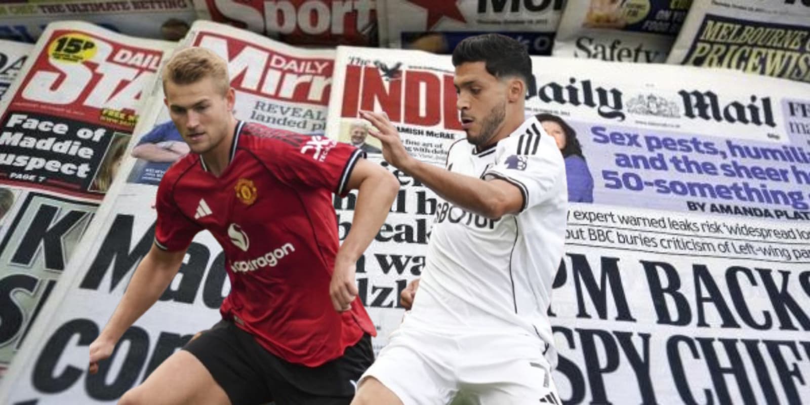 Raúl Jiménez en el Fulham vs Manchester United / FOTO X