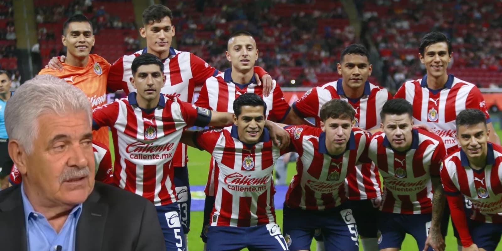 Ricardo Ferretti junto a los jugadores de Chivas / FOTO Jam Media
