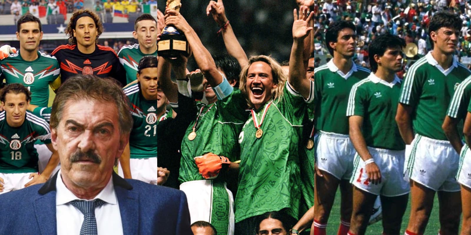 Ricardo La Volpe junto al Tri de 2014, 1999 y 1986 / FOTO IMAGO7