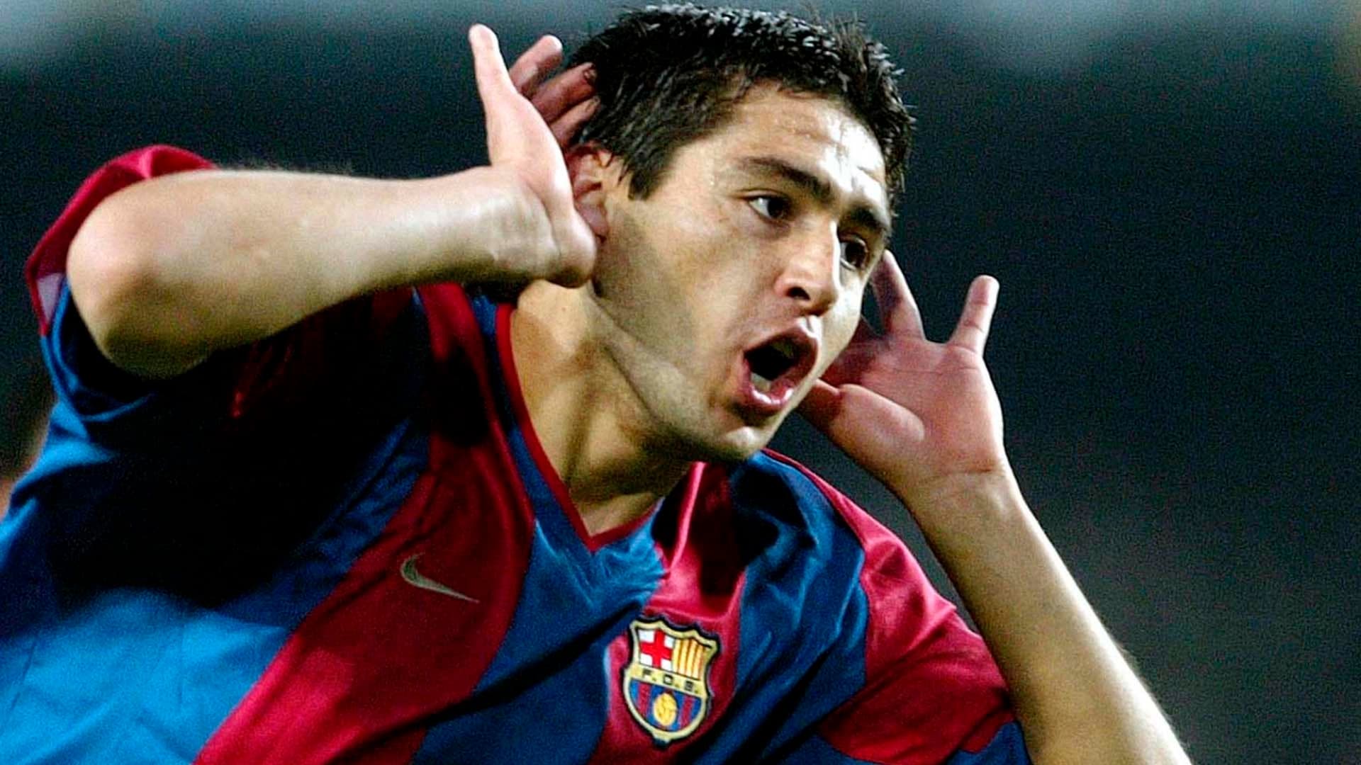 Riquelme con la camiseta del Barça (Foto: Infobae).