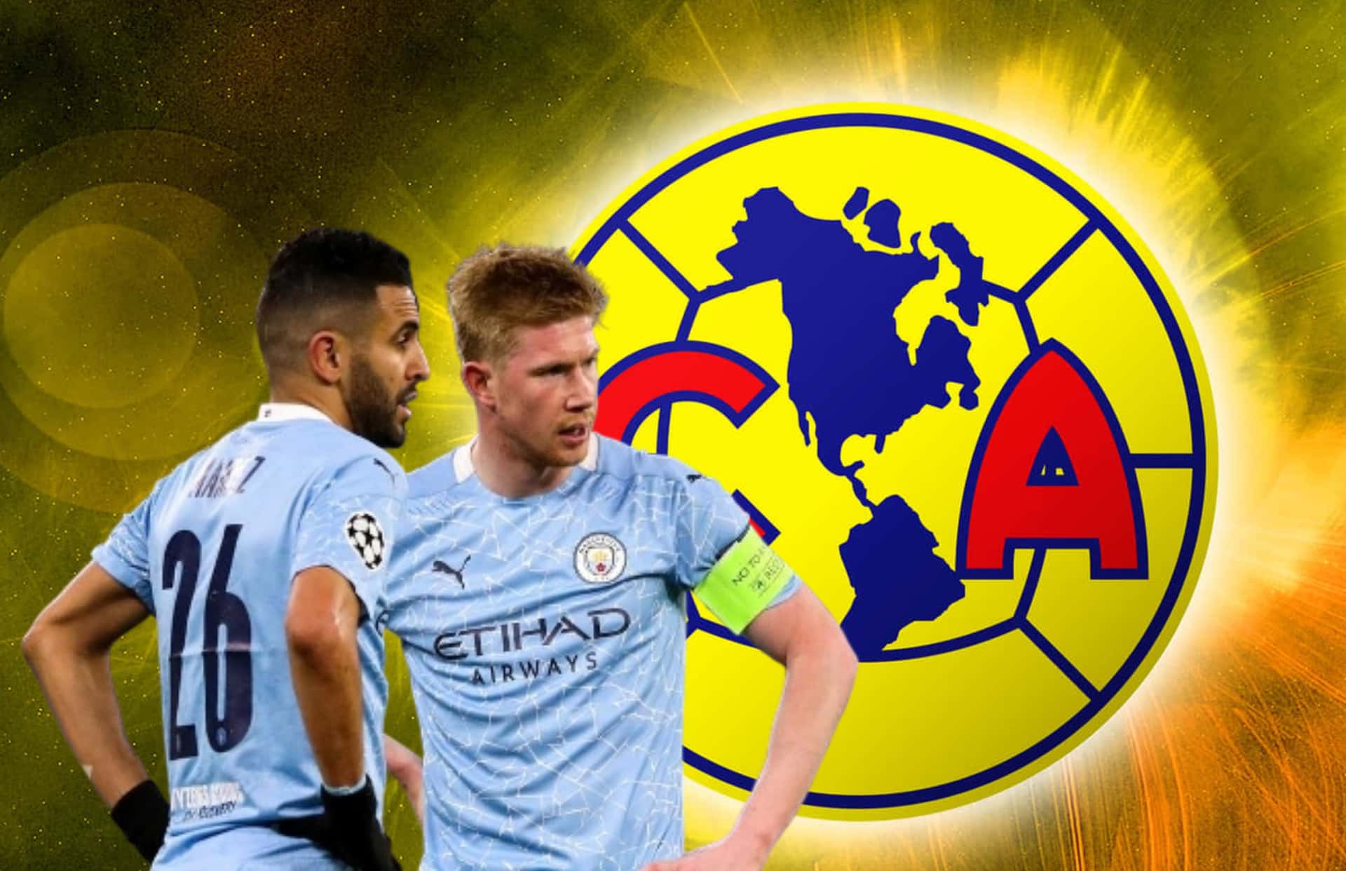 Riyad Mahrez y Kevin de Bruyne/Foto Wallpapers.com