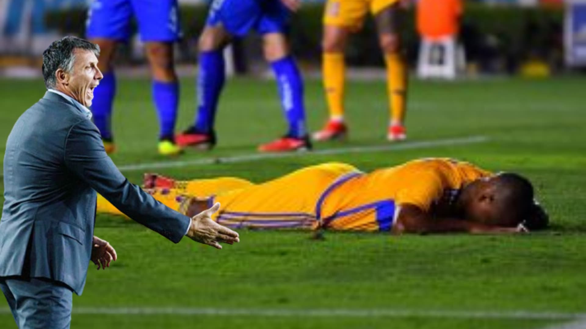 Robert Dante Siboldi y jugadores de Tigres y Rayados Foto: Fútbol Total