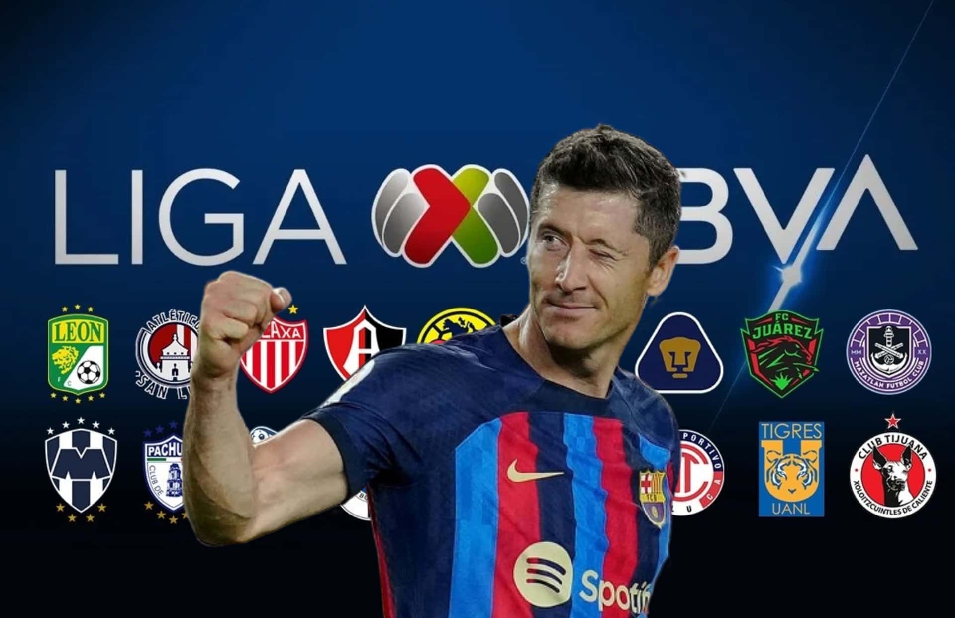 Robert Lewandowski y equipos de México/ Foto Reforma.