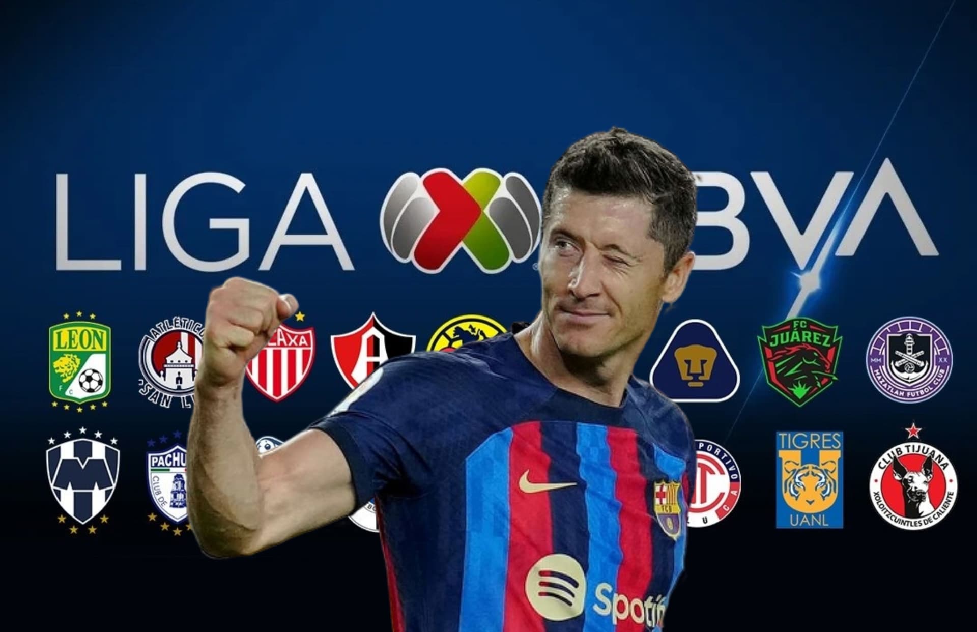 Robert Lewandowski y equipos de México/ Foto Reforma.