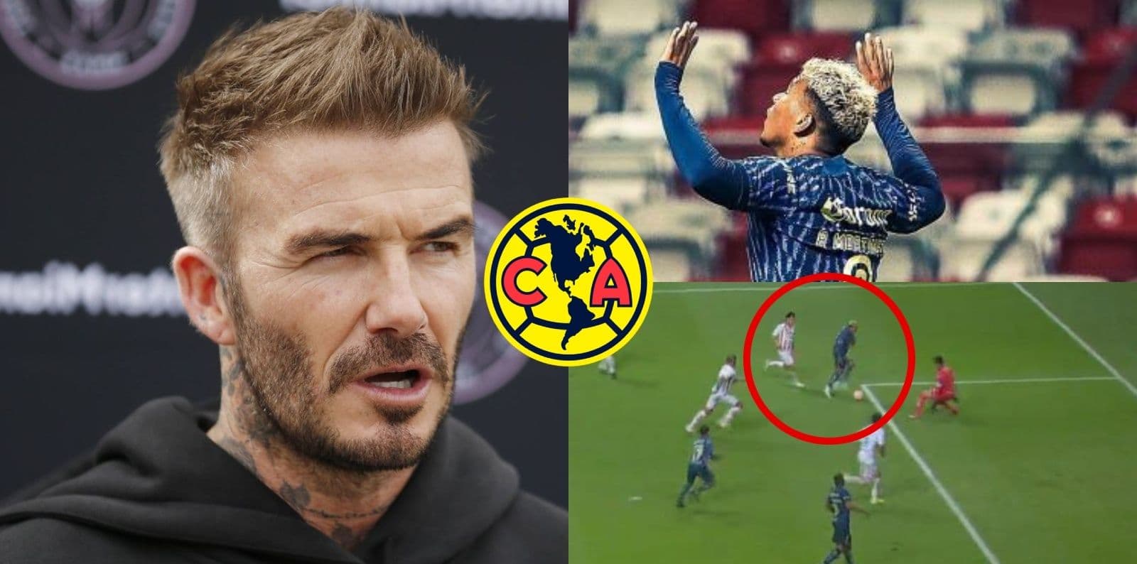 Roger Martínez metió un golazo el América vs Necaxa que llegó hasta los ojos de David Beckham.