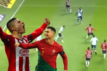 Ronaldo Cisneros anota el 2 a 0 ante Puebla y hace un homenaje a lo Cristiano Ronaldo