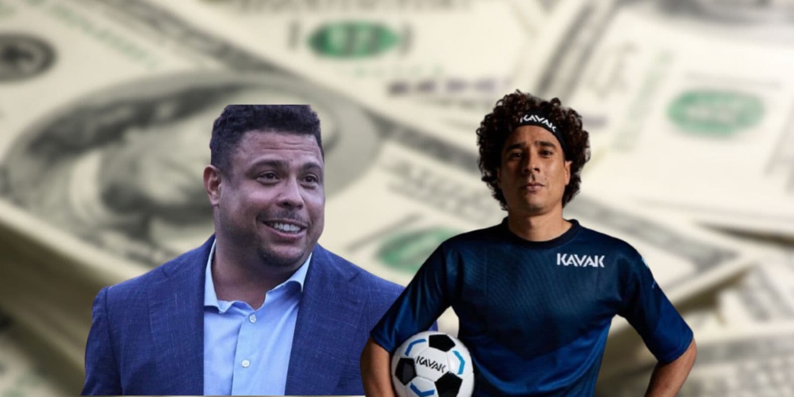 Ronaldo Nazario y Guillermo Ochoa (Fuentes: Reuters y Kavak)