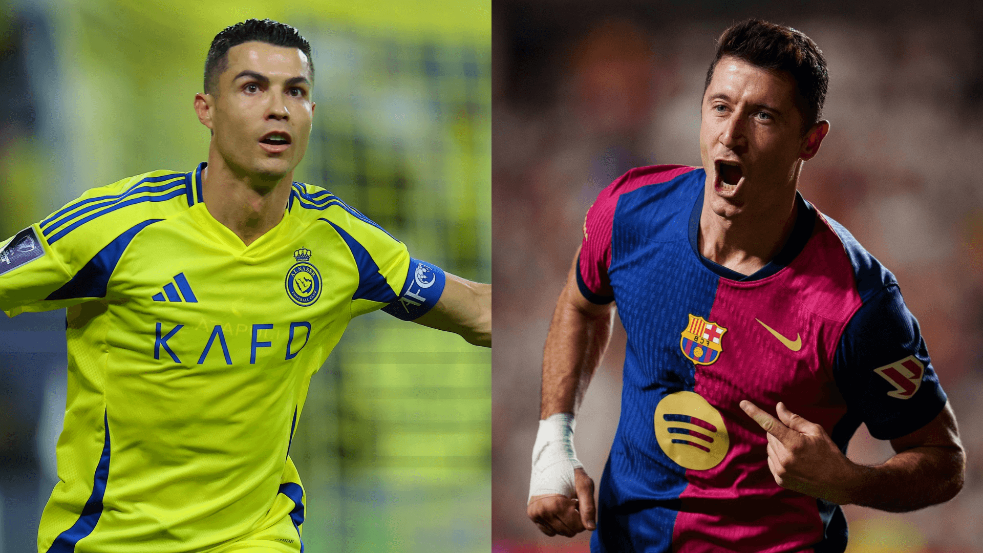 Ronaldo y Lewandowski | Fotos: @Cristiano y @FCBarcelona