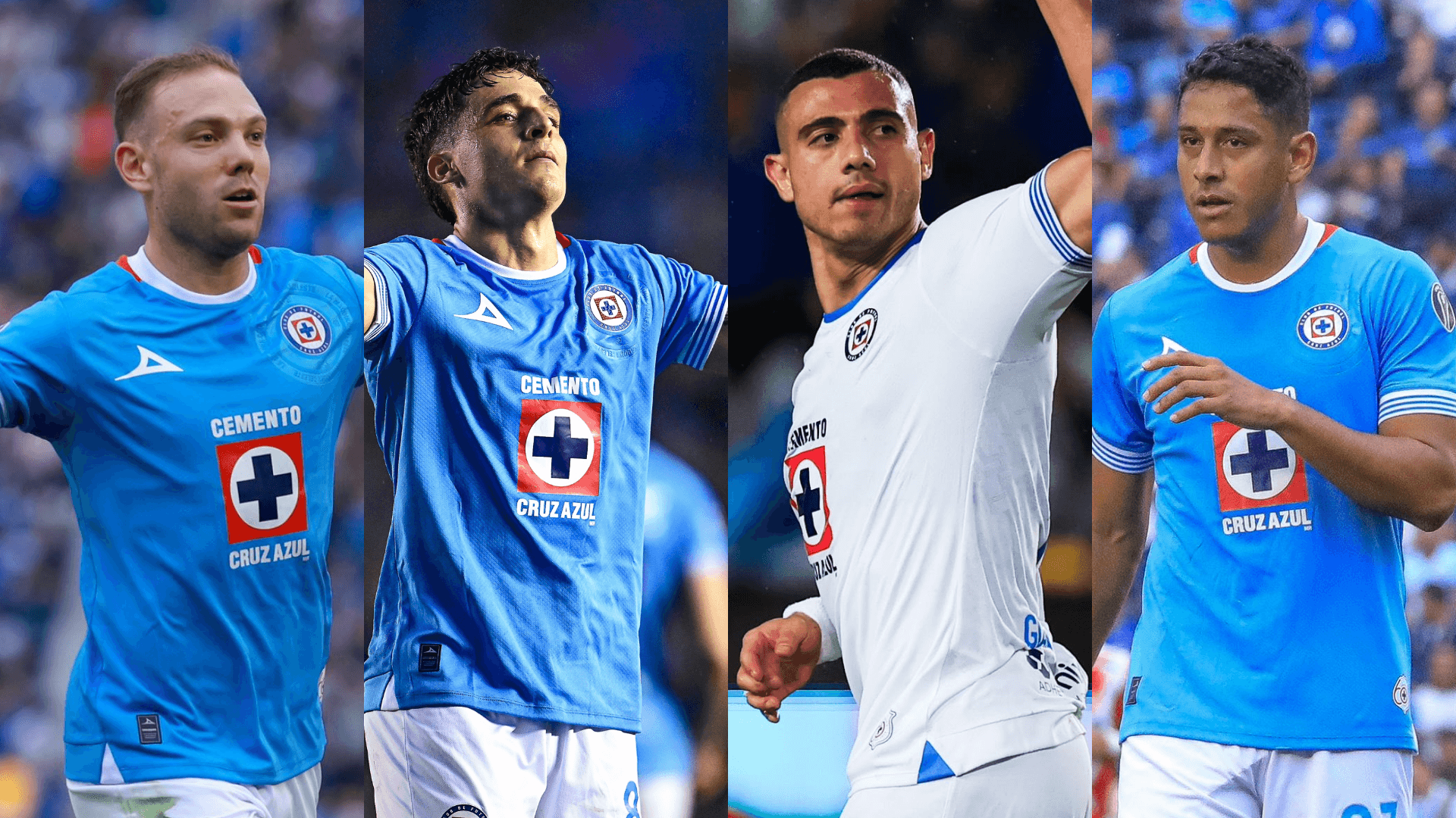 Rotondi, Faravelli, Giakoumakis y Romo. | Foto: X oficial de Cruz Azul
