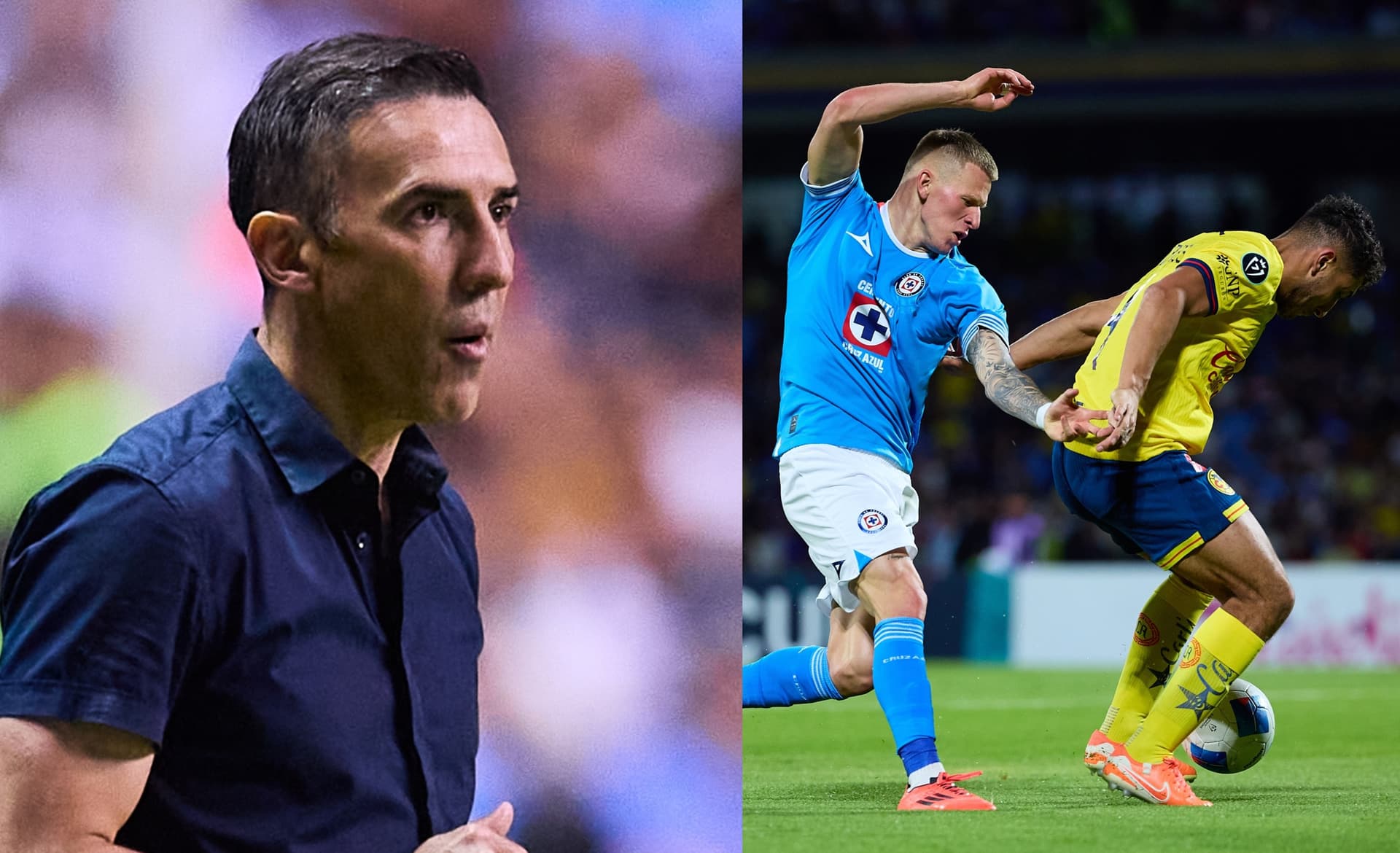 Sánchez dirige un juego, a la derecha, pelan por posesión de pelota (Fuente: Mexsports)