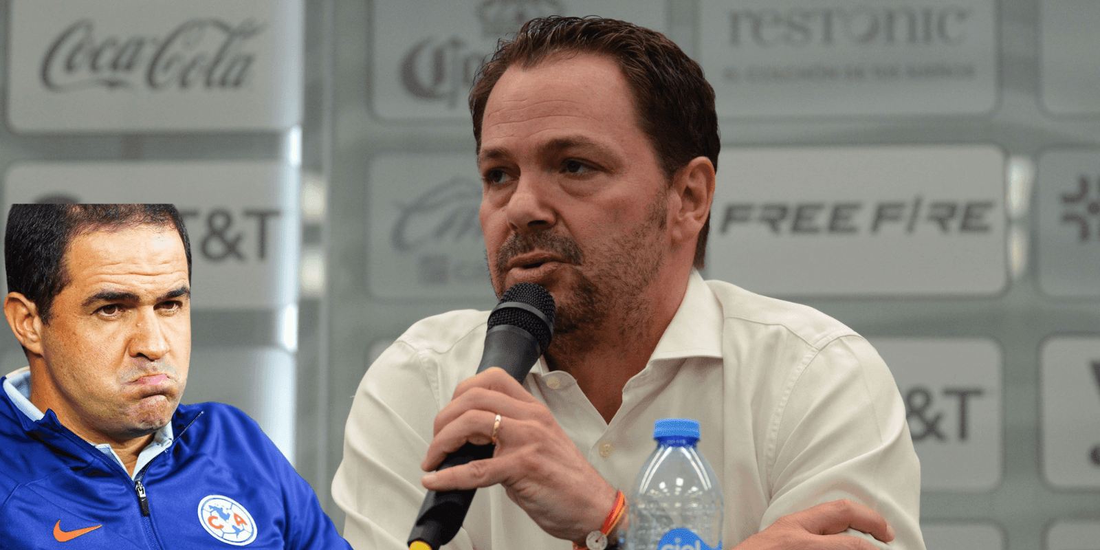 Santiago Baños en conferencia de prensa con América. Foto: Ovaciones