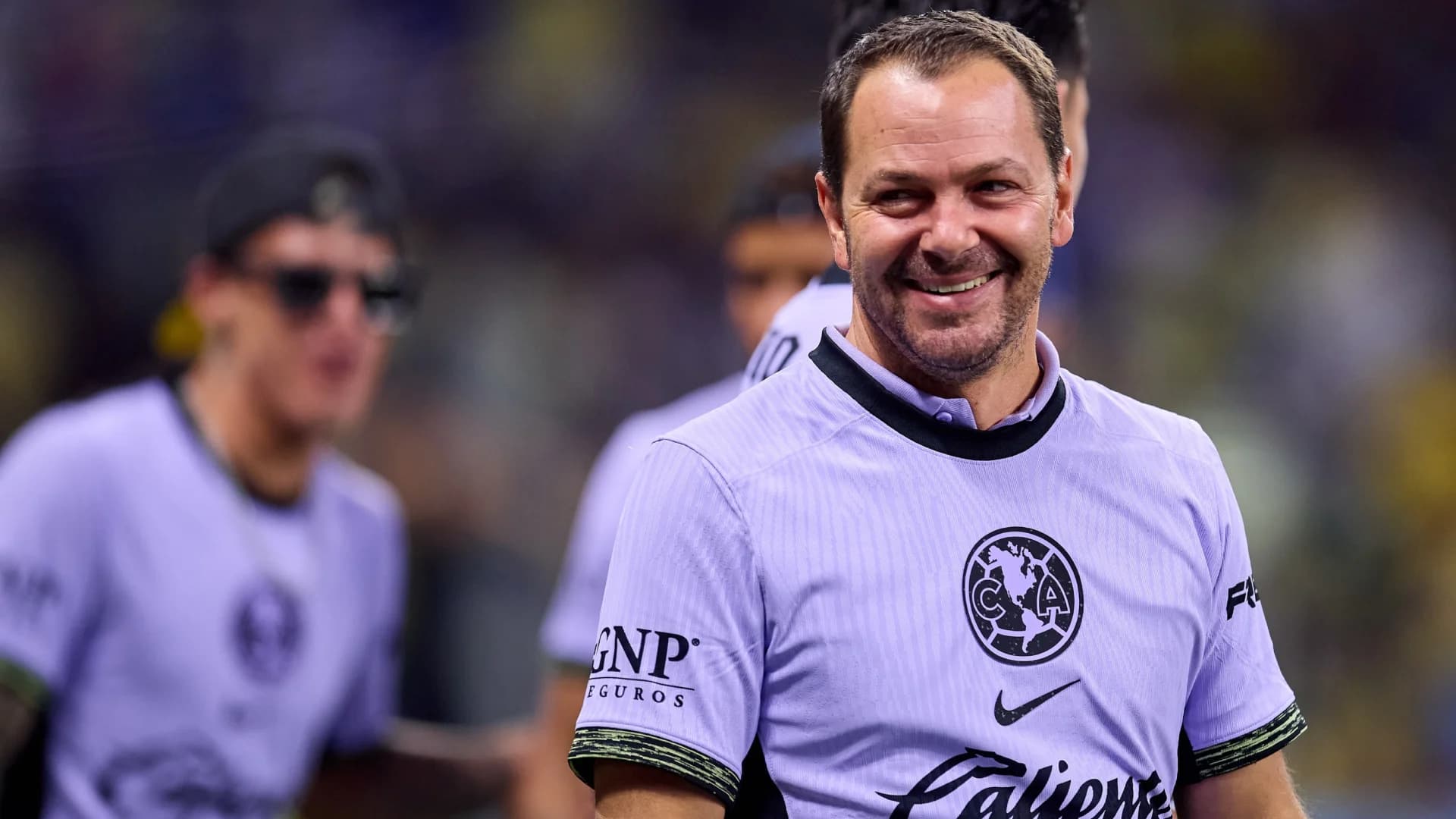 Santiago Baños en los festejos del Club América